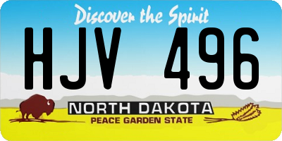 ND license plate HJV496