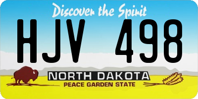 ND license plate HJV498