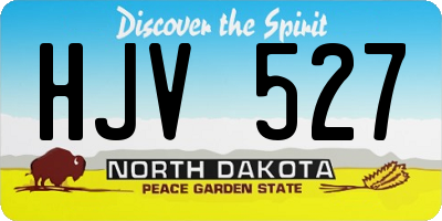 ND license plate HJV527
