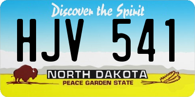 ND license plate HJV541
