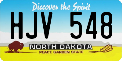 ND license plate HJV548