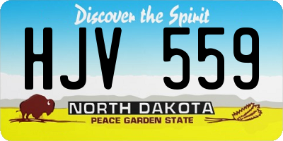 ND license plate HJV559