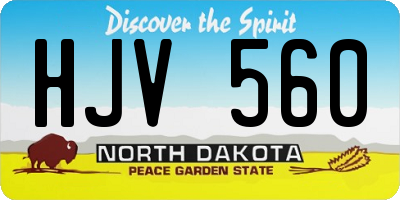 ND license plate HJV560
