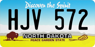 ND license plate HJV572
