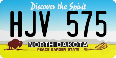 ND license plate HJV575