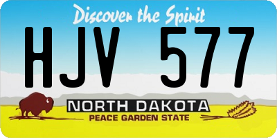 ND license plate HJV577