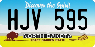 ND license plate HJV595