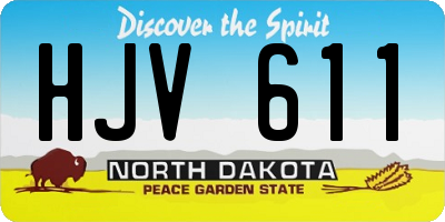 ND license plate HJV611