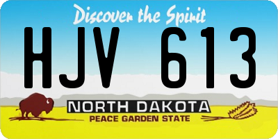 ND license plate HJV613