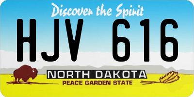 ND license plate HJV616