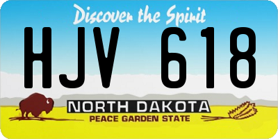 ND license plate HJV618