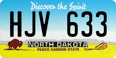 ND license plate HJV633
