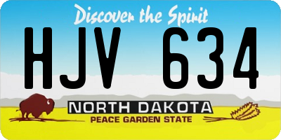 ND license plate HJV634