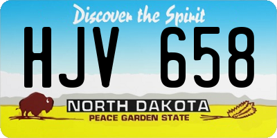 ND license plate HJV658