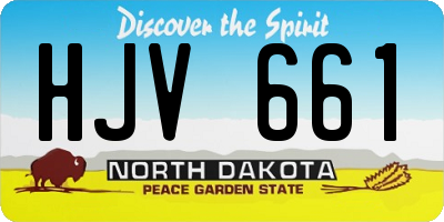 ND license plate HJV661