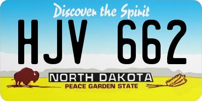 ND license plate HJV662