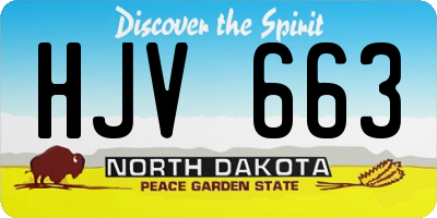 ND license plate HJV663