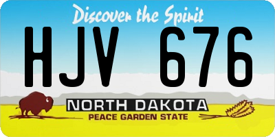 ND license plate HJV676