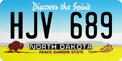 ND license plate HJV689