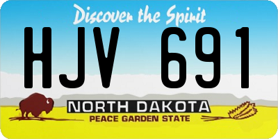 ND license plate HJV691