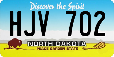 ND license plate HJV702