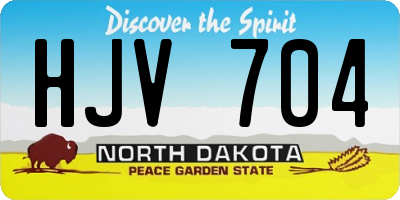 ND license plate HJV704