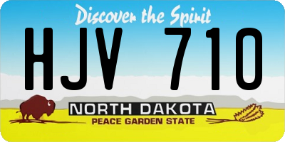 ND license plate HJV710