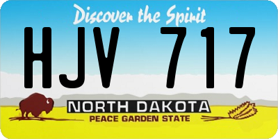 ND license plate HJV717