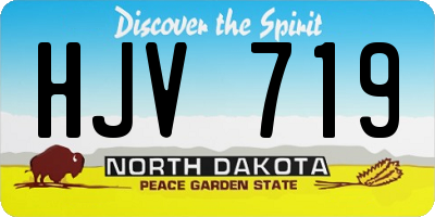 ND license plate HJV719