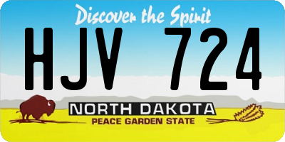 ND license plate HJV724