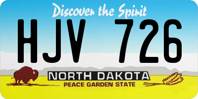 ND license plate HJV726