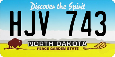 ND license plate HJV743
