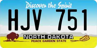 ND license plate HJV751