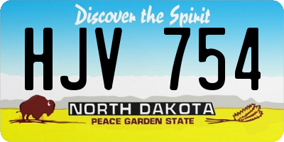 ND license plate HJV754