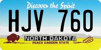 ND license plate HJV760