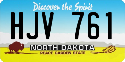 ND license plate HJV761