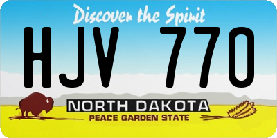 ND license plate HJV770