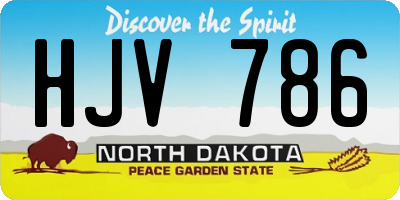 ND license plate HJV786
