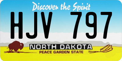 ND license plate HJV797