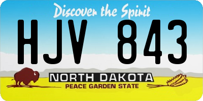ND license plate HJV843