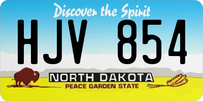 ND license plate HJV854