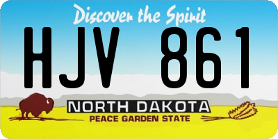 ND license plate HJV861