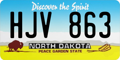 ND license plate HJV863