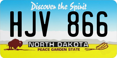 ND license plate HJV866