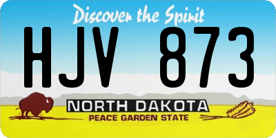 ND license plate HJV873