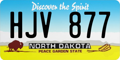 ND license plate HJV877
