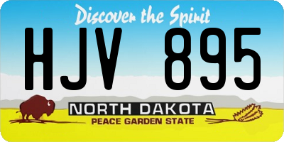 ND license plate HJV895