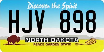 ND license plate HJV898