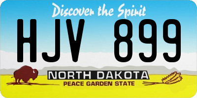 ND license plate HJV899
