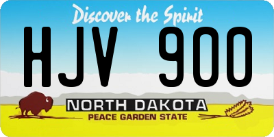 ND license plate HJV900